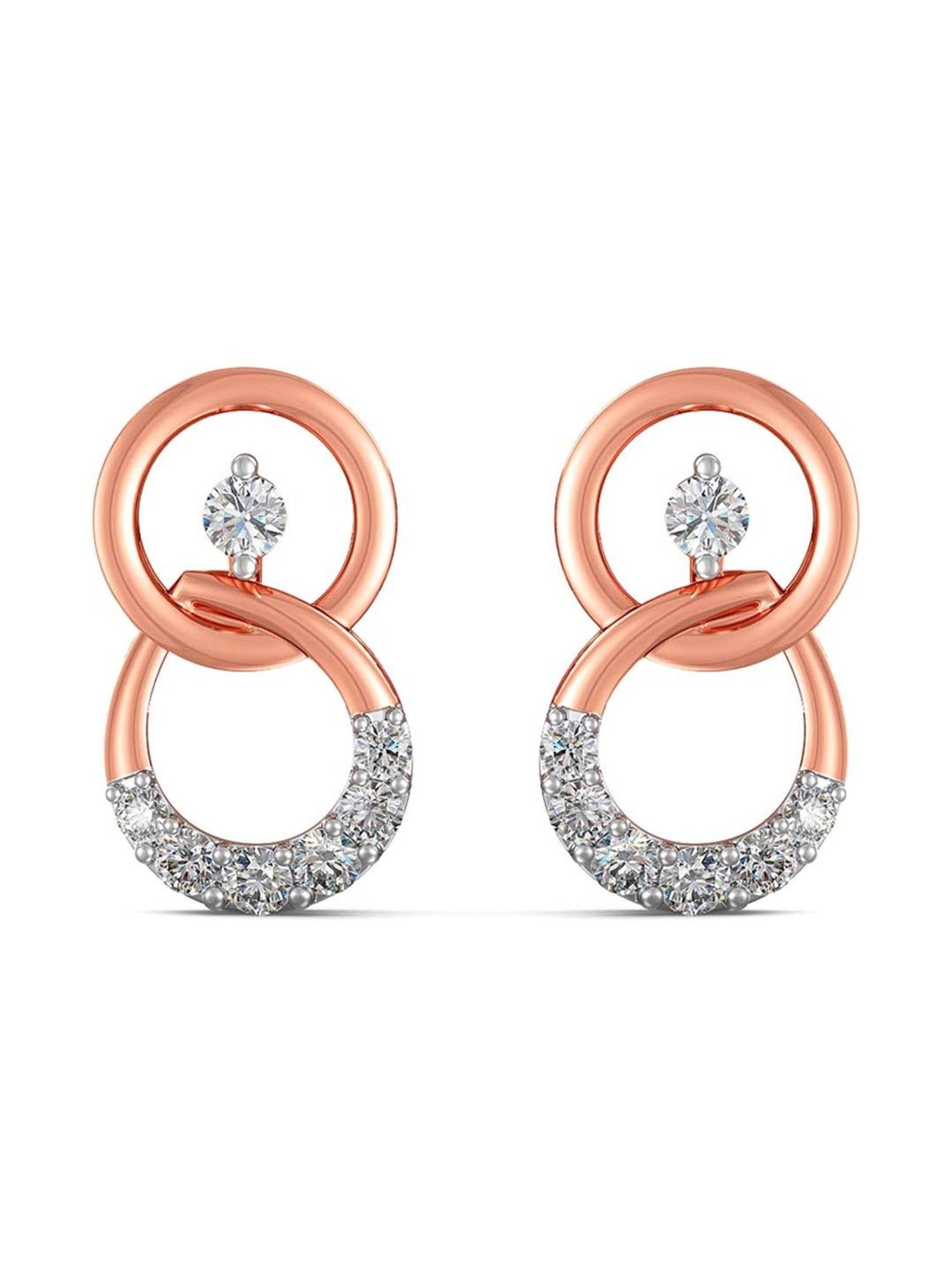 Joyalukkas 18k Gold & Diamond Stud Earrings for Women