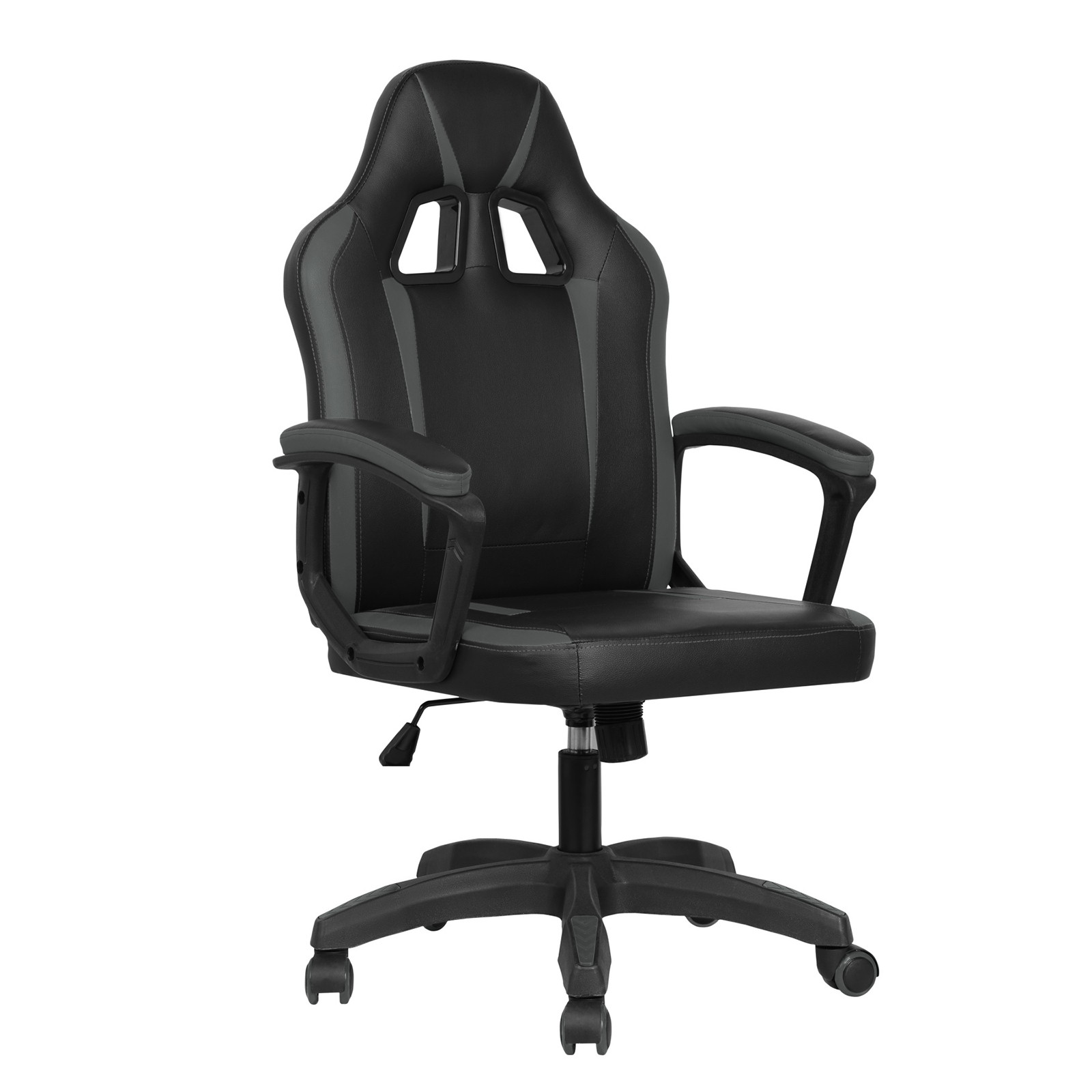 YOUTHUP Office Chair Adjustable Ergonomic Leather Gaming Chair Swivel Rolling Computer Desk Chair with Lumbar Support,Black and Red