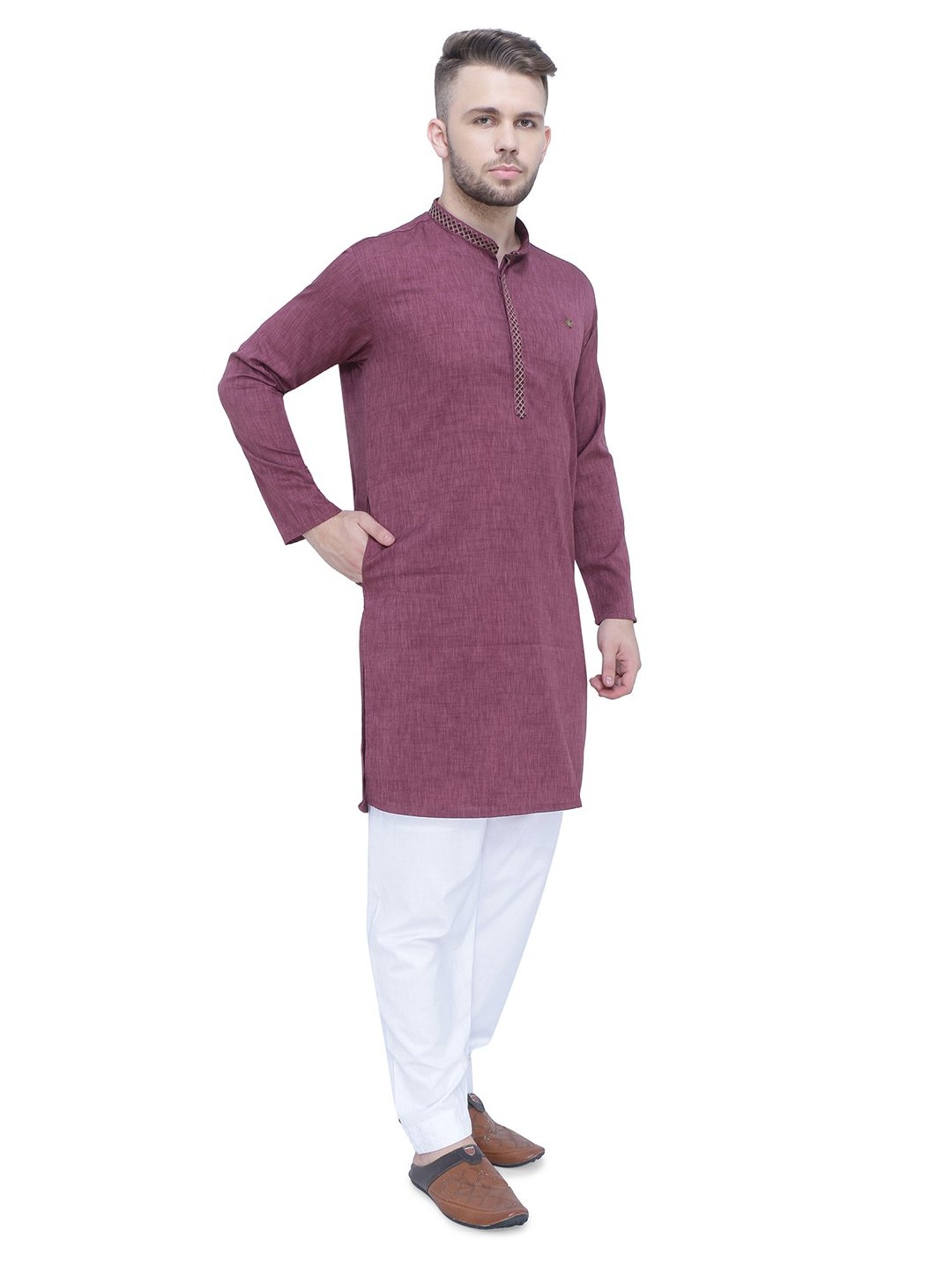 Kuons Avenue Light Purple Tailored Fit Kurta