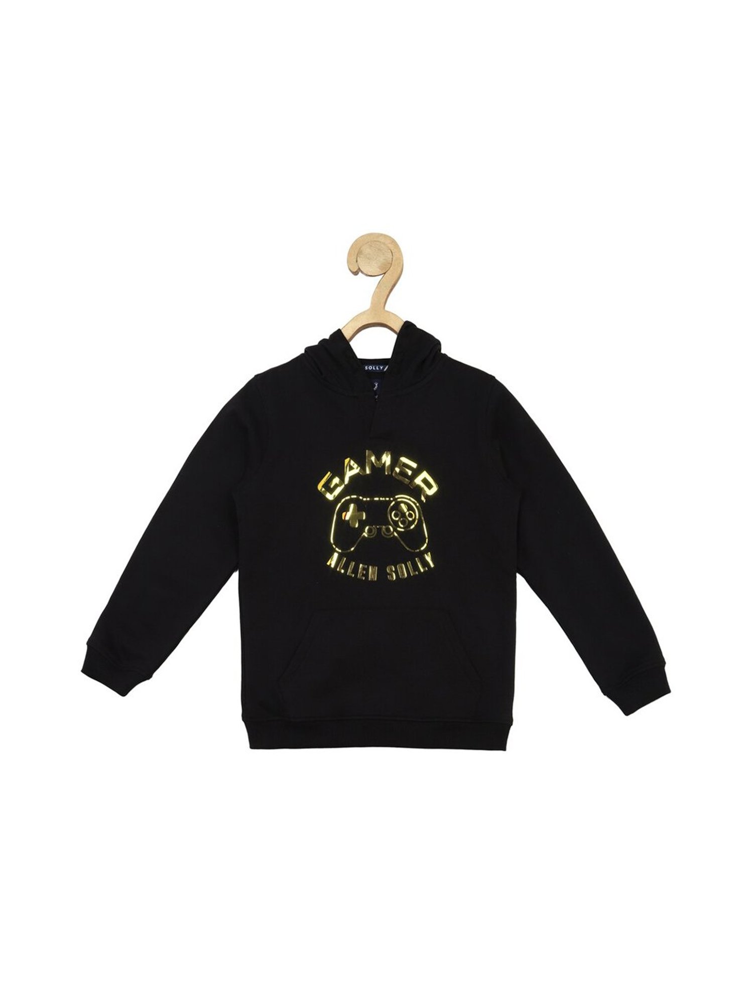 Allen Solly Junior Black Printed Full Sleeves Sweatshirt