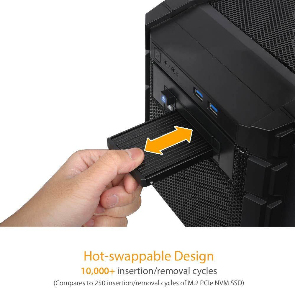 ICY DOCK (Tool-Less M.2 to U.2 Adapter) M.2 PCIe NVMe SSD to 2.5" U.2 (SFF-8639) SSD Converter - EZConvert MB705M2P-B