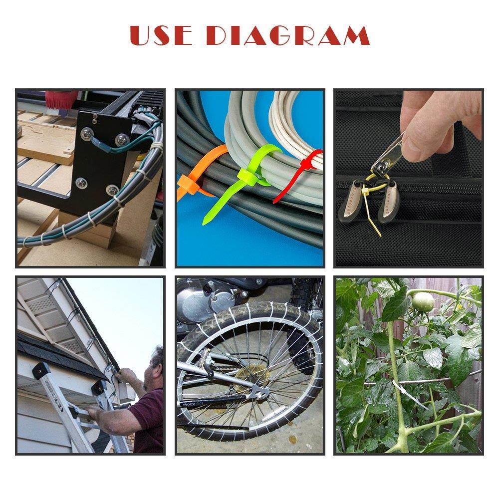 Black Cable Ties Zip Ties Selflocking Nylon Ties Cable Organizer Heavy Duty Multi-Purpose Ties 100 Percent Nylon Shop Supplies ties Nylon Office Cable pc Cable Wire Ties Adjustable Cable Tie 150 PCS