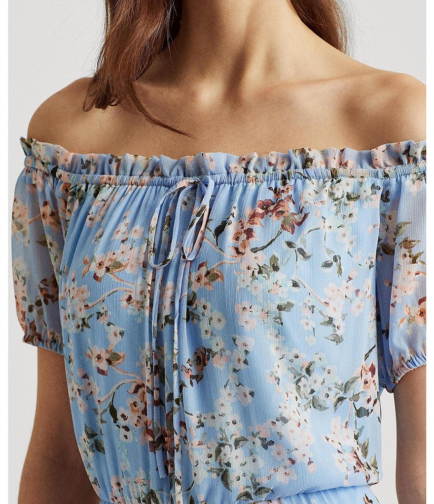 Lauren Ralph Lauren Floral Tiered Georgette Maxi Dress