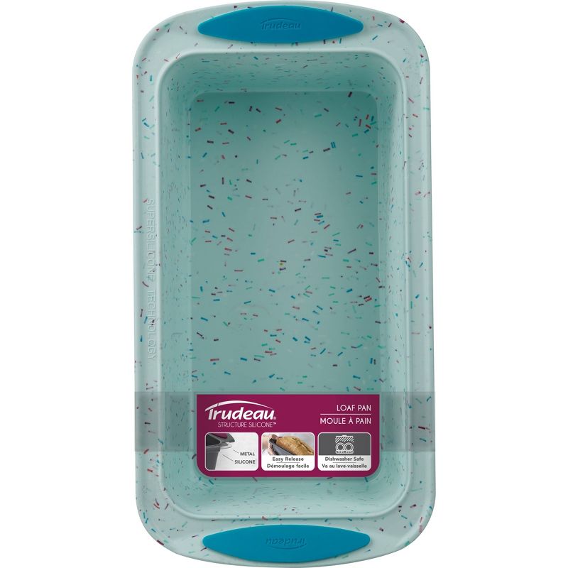 Trudeau Loaf Pan Confetti Blue 8.5" x 4.5"