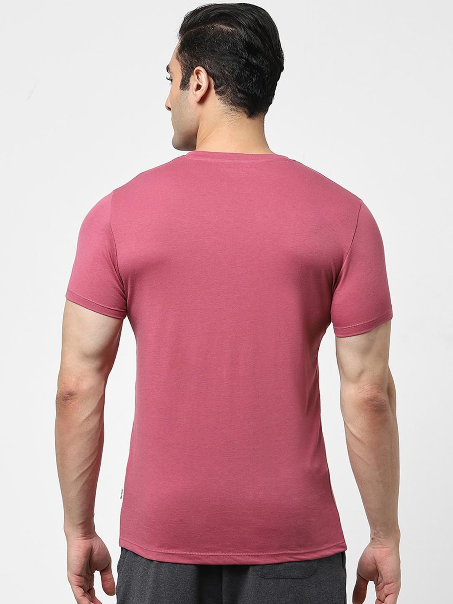 Jack & Jones Pink Regular Fit Cotton Lounge T-Shirt