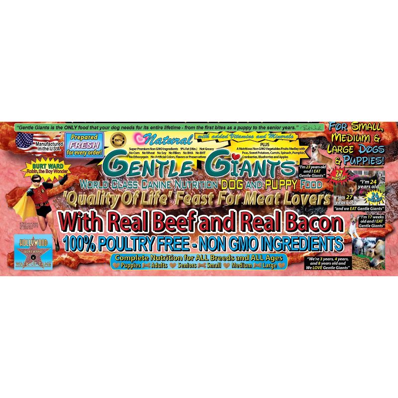 Gentle Giants with Real Beef & Real Bacon Complete & Balanced Dry Dog Food - 24lbs