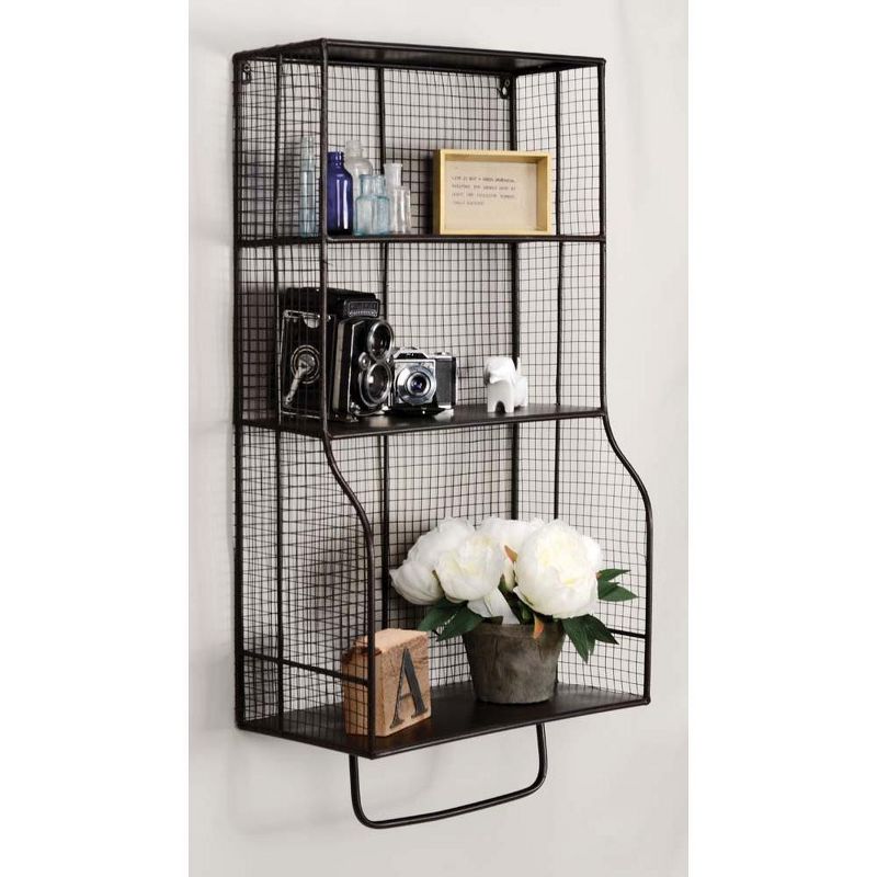Linon Distressed Wall Storage Organizer