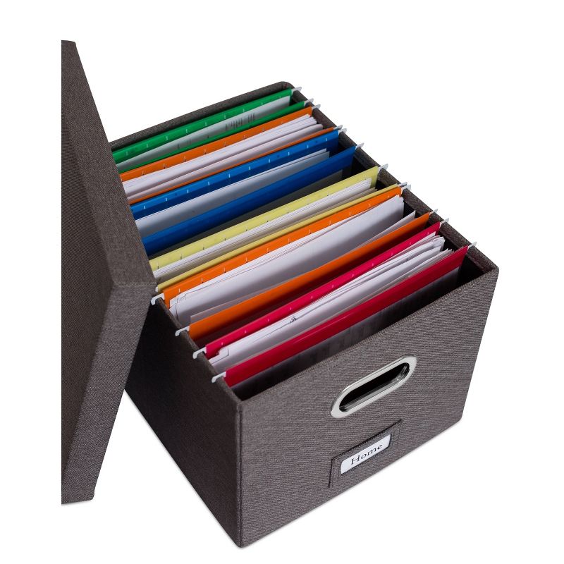 BirdRock Home Set of 2 Linen File Box