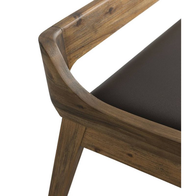 6pc Rasmus Extendable Dining Table Set Chestnut Wire-Brush - Boraam