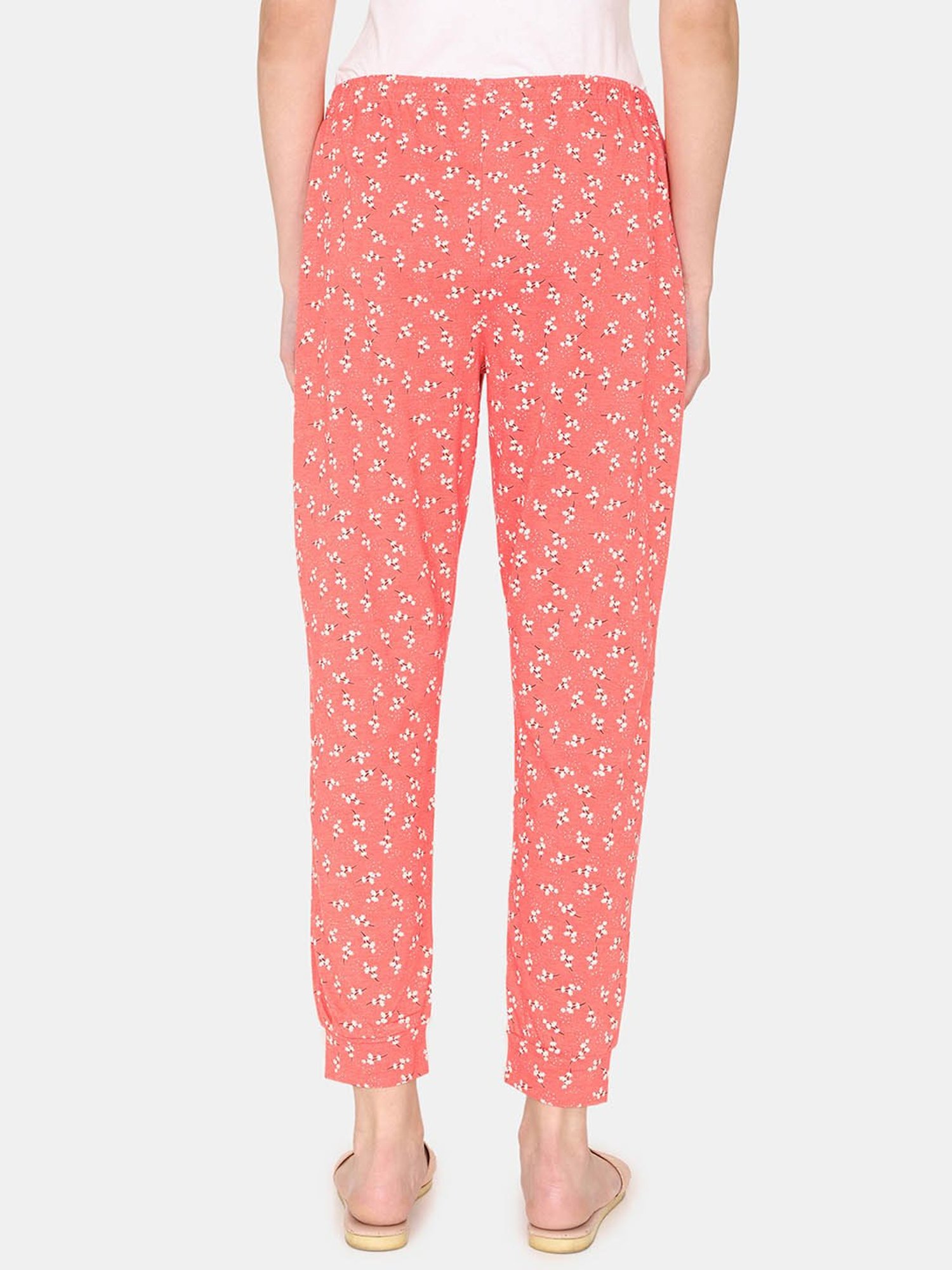 Rosaline by Zivame Orange Cotton Printed Pyjamas