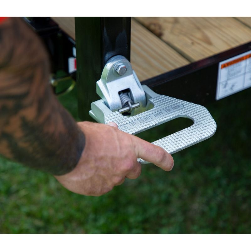 Buyers Products 5236586 Heavy Duty Oversized Stainless Steel Zinc Finish Bolt On Folding Truck Step Grab, Silver