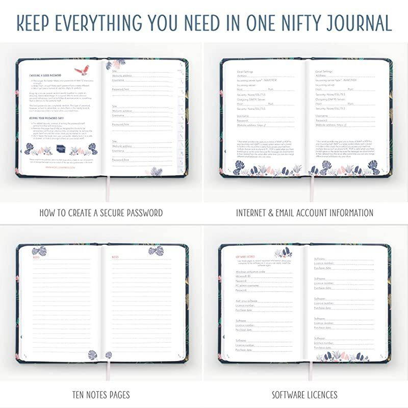 Password Book with Alphabetical tabs. Never Forget a Password Again! Password Keeper for All Internet Login Details. Password Journal for Home or Office - 6 x 4.5''