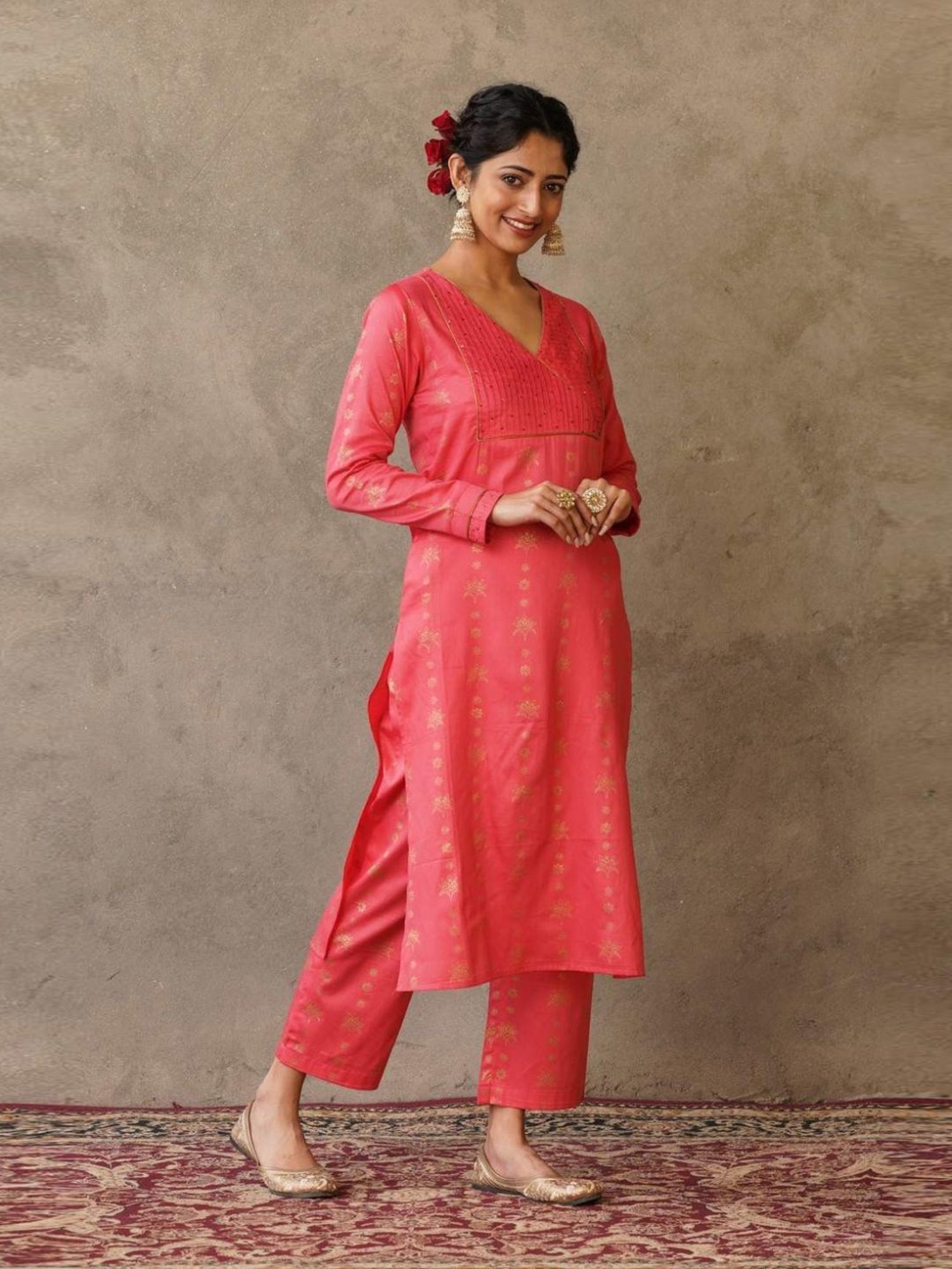 Akiso Coral Parv Straight Fit Kurta