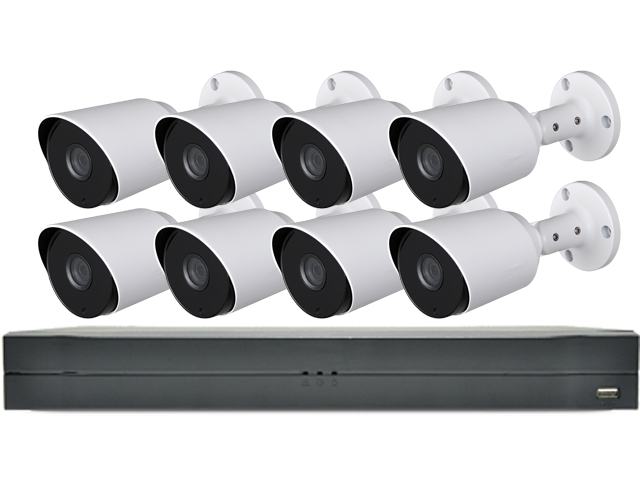 LaView Saturn Professional 16ch DVR with 8x 4MP Bullet Cameras