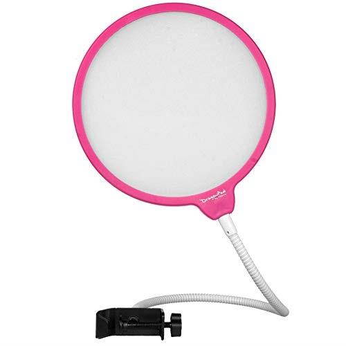dragonpad usa 6" microphone studio pop filter with clamp  pink/white