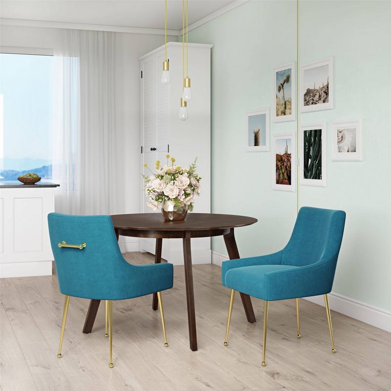 2pc Huxley Dining Chairs Blue - Novogratz