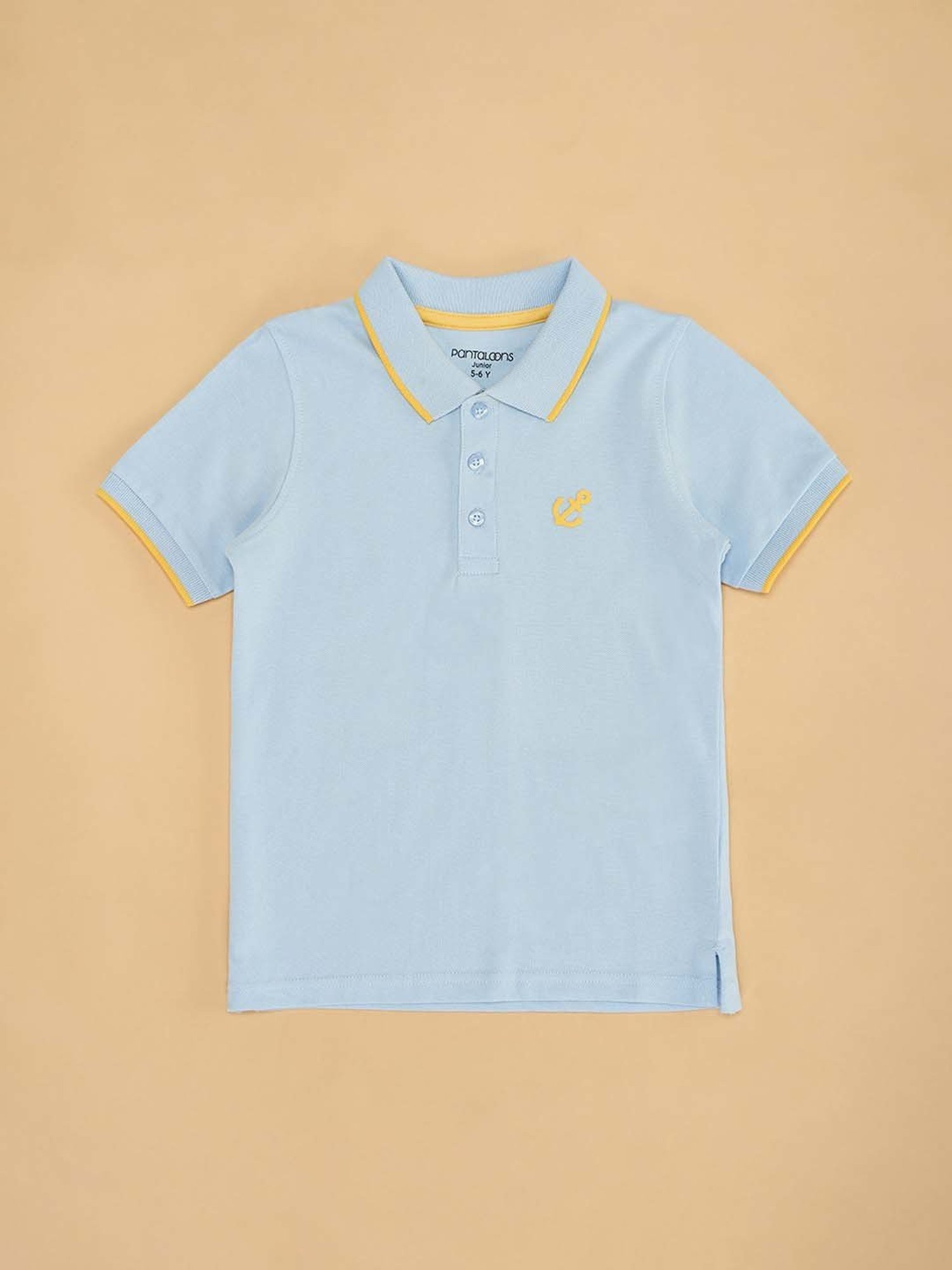 Pantaloons Junior Multicolor Cotton Striped Polo T-Shirt