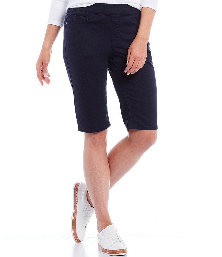 Westbound Petite Size the PARK AVE fit Indigo Skimmer Shorts