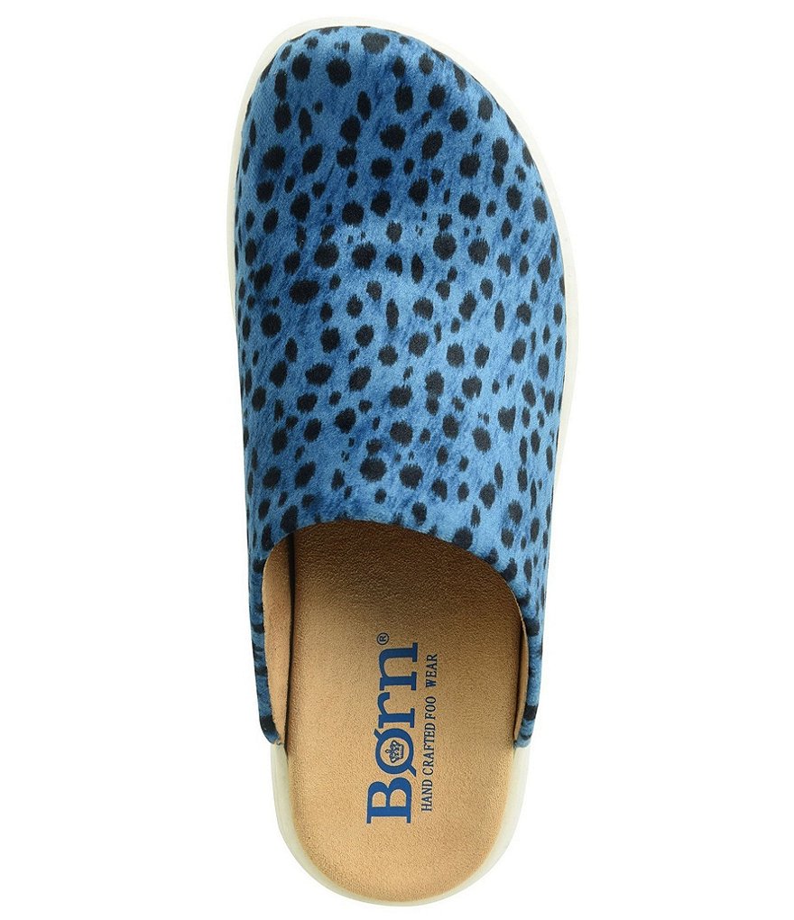 Born Zen Cheetah Print Fabric Mule Slides