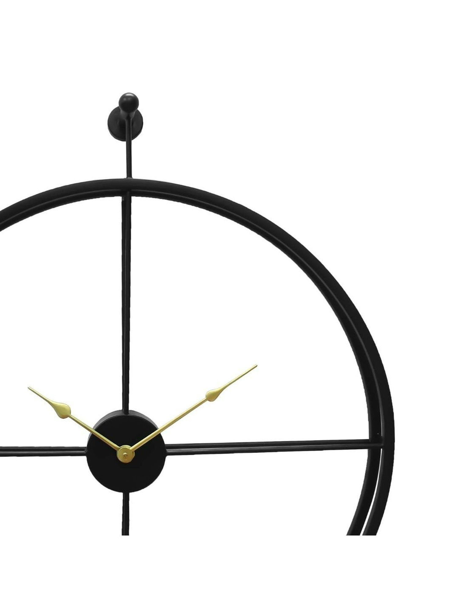 CHRONIKLE Classic Round Black Iron Wall Clock