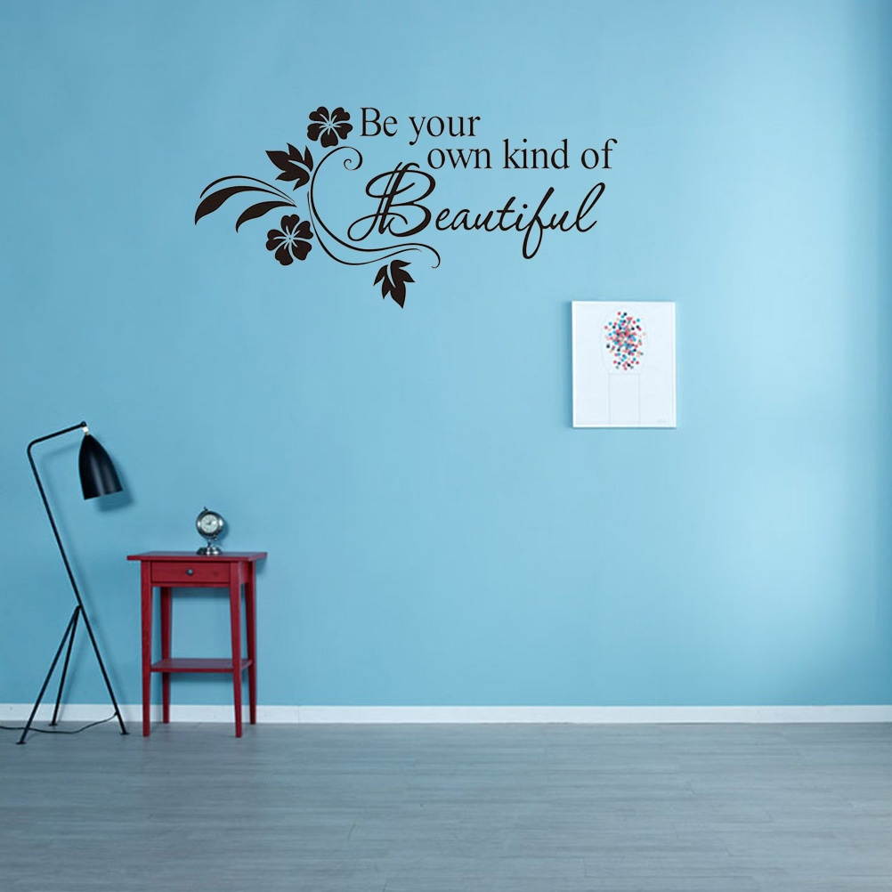 Be Your Own Kind of Beautiful Wall Decal Removable DIY Inspirational Quotes Wall Vinyl Stickers Waterproof Wall Art Decor for Bedroom Living Room Home - 43x37cm