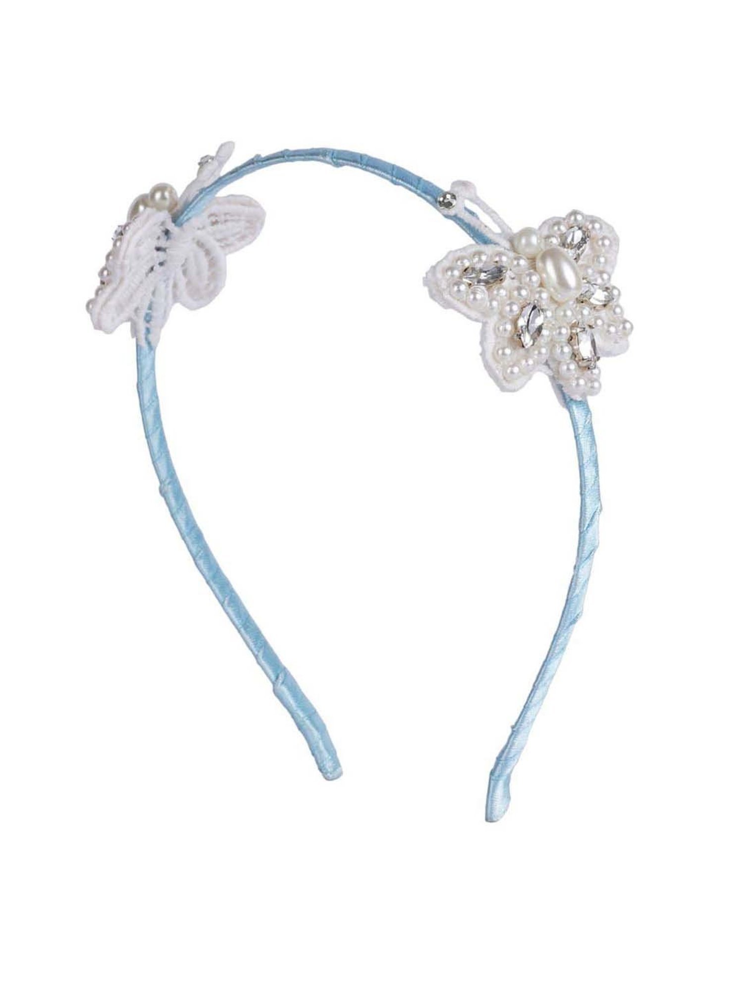 Choko Blue Embellished Hair Band