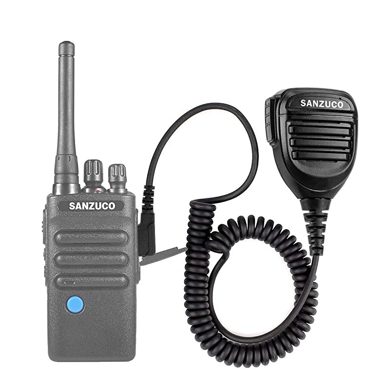 Shoulder Mic Waterproof Handheld Speaking Microphone 2 Pin Radio Mic with PTT for Baofung Kenwood TYT HYT 2 Way Radio Retevis Walkie Talkie Speaker Mic