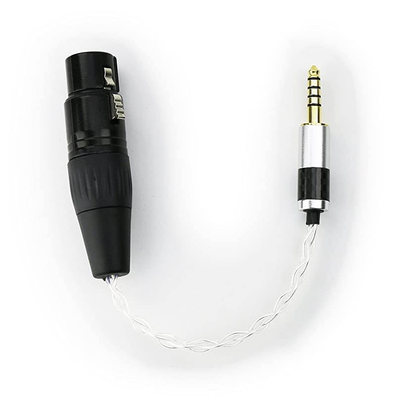 44mm Male to 4pin XLR Balanced Female Silver Plated Headphone Audio Adapter for Sony WM1A NWWM1Z PHA2A