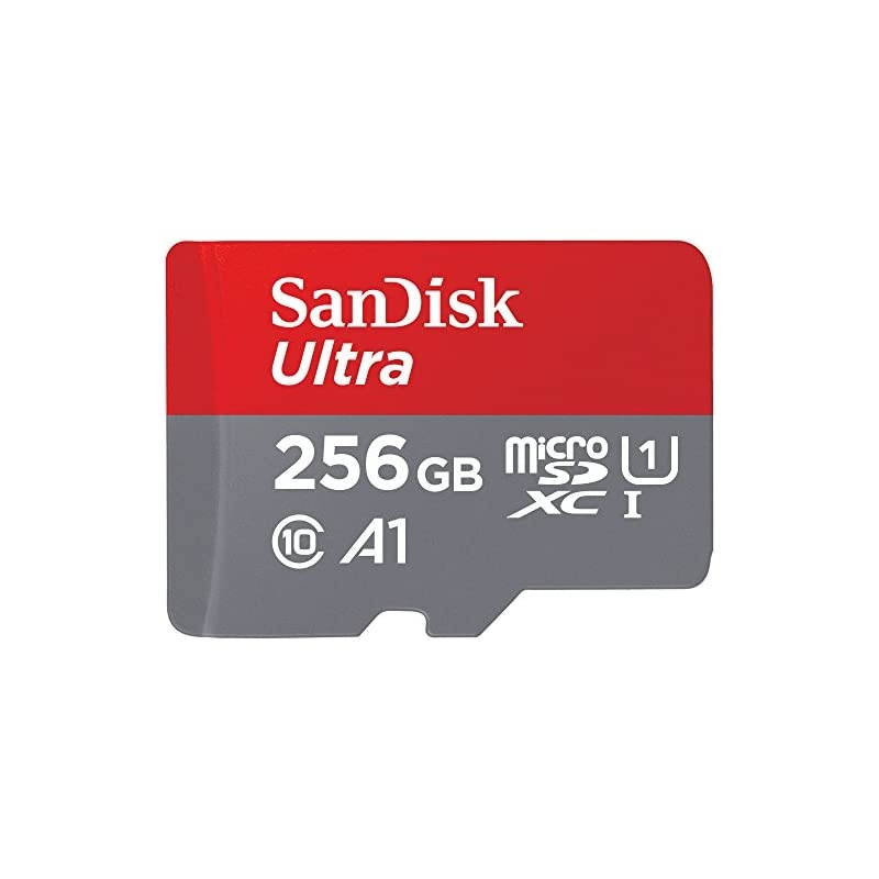 256GB Ultra microSDXC UHS-I Memory Card with Adapter - 100MB/s, C10, U1, Full HD, A1, Micro SD Card - SDSQUAR-256G-GN6MA