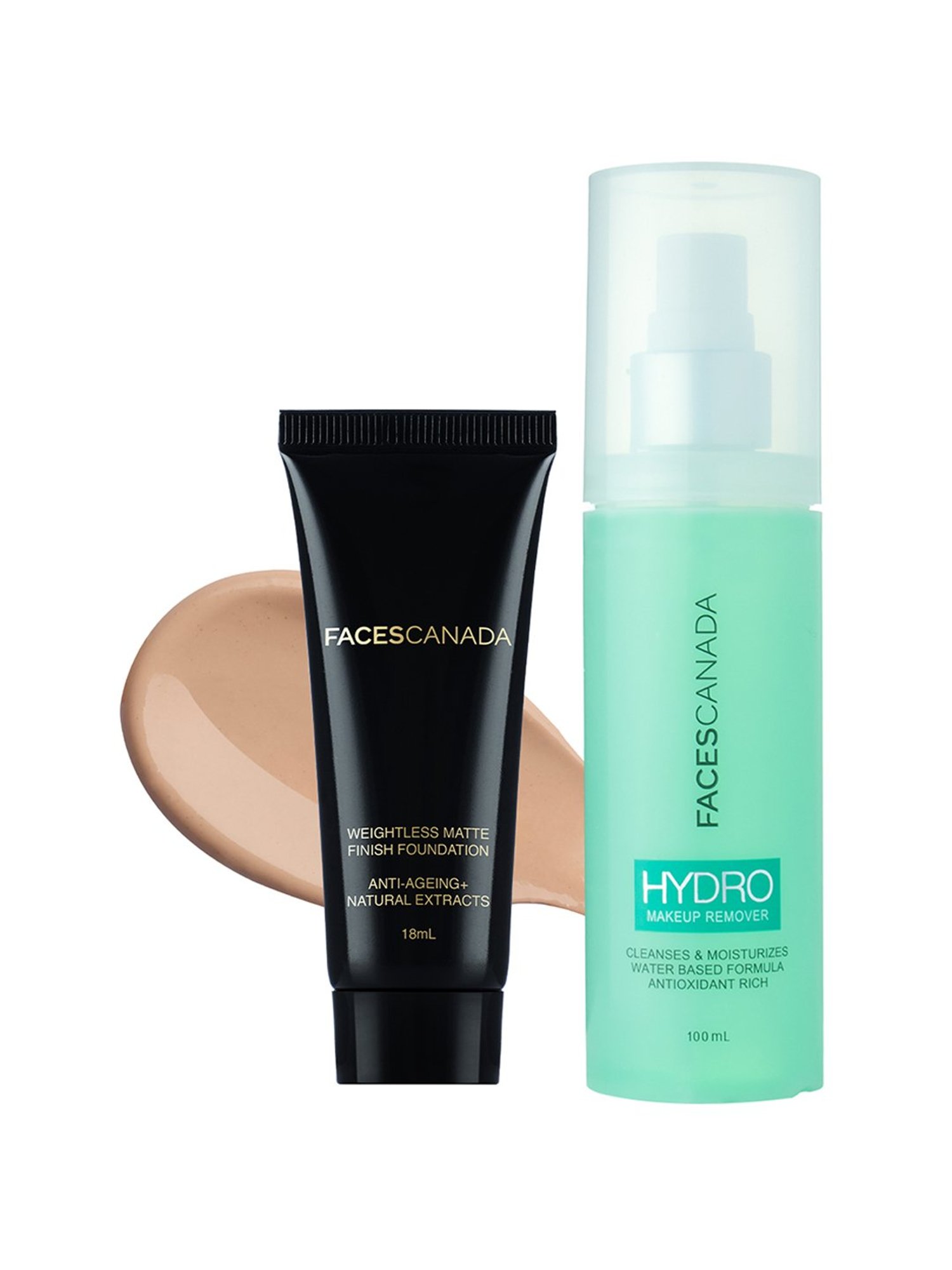 Faces Canada Face Combo - Makeup Remover and Weightless Foundation