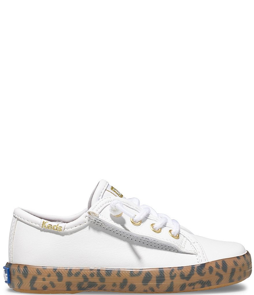 Keds Girls' Kickstart Leather Leopard Jr Sneakers (Infant)