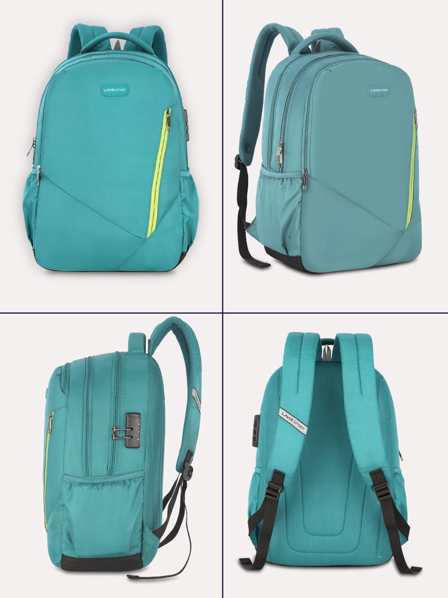 Lavie Sport Astro 36L Anti-theft Laptop Backpack For Men & Women (Teal)