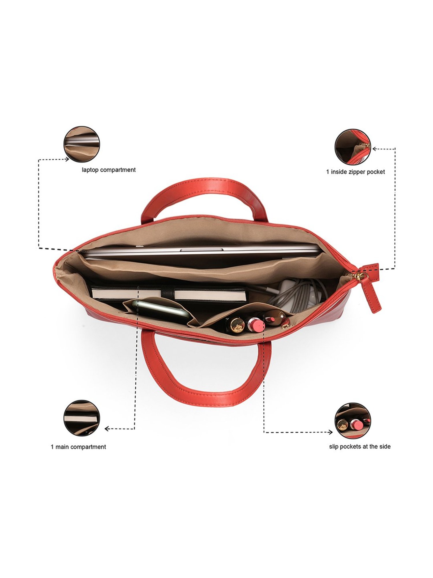 Glo By Globus Red Medium Tote