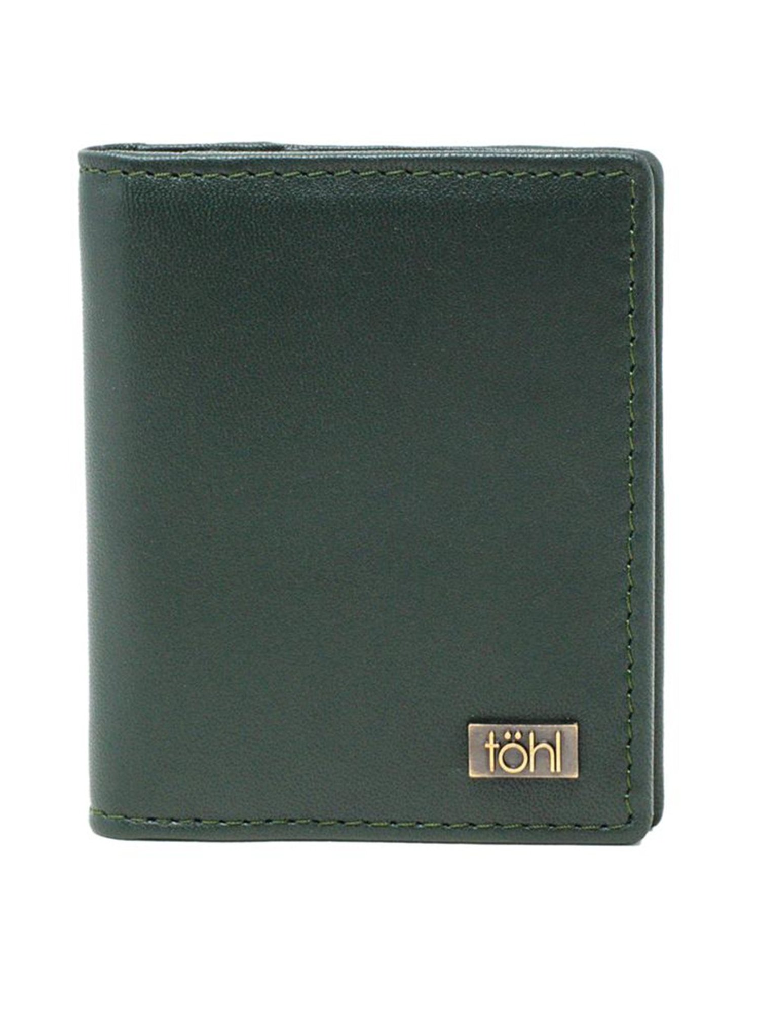 Tohl Lucca Green Casual Leather Bi-Fold Wallet,Card Holder & Key Tag Set for Men