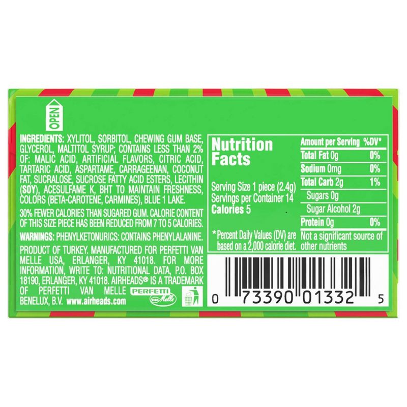 Airheads Watermelon Gum - 14ct