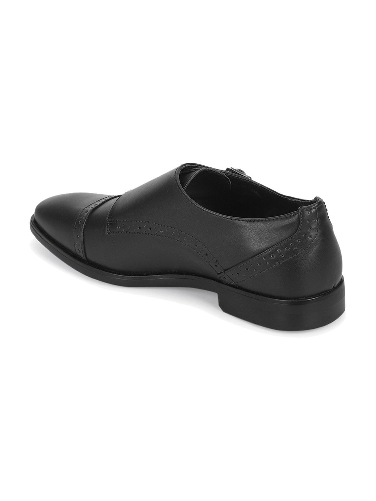 Truffle Collection Men's Black Monk Shoes