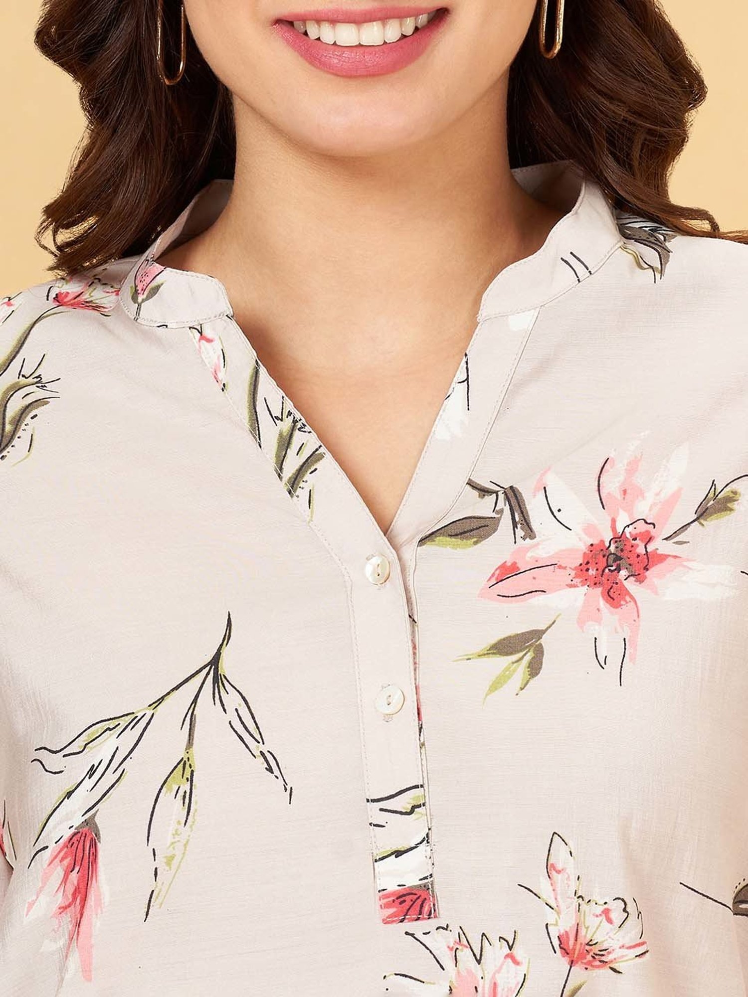 Melon by PlusS Blue Printed Shirt Pant Set