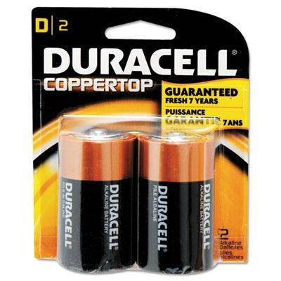 Duracell MN1300B2Z CopperTop Alkaline Batteries with Duralock Power Preserve Technology, D, 2-Pack