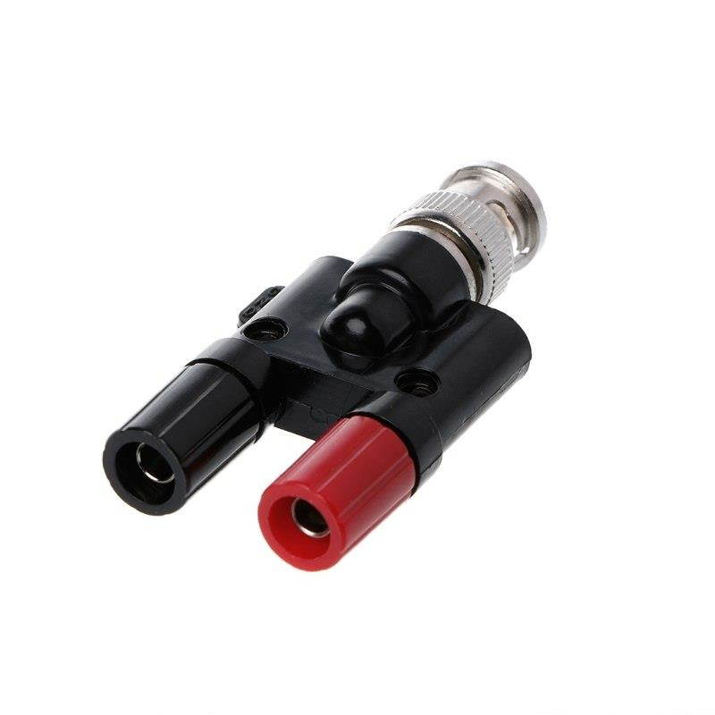 BNC Male Plug to Twin Dual Banana Jack Female Coaxial 4mm Connector Binding Post