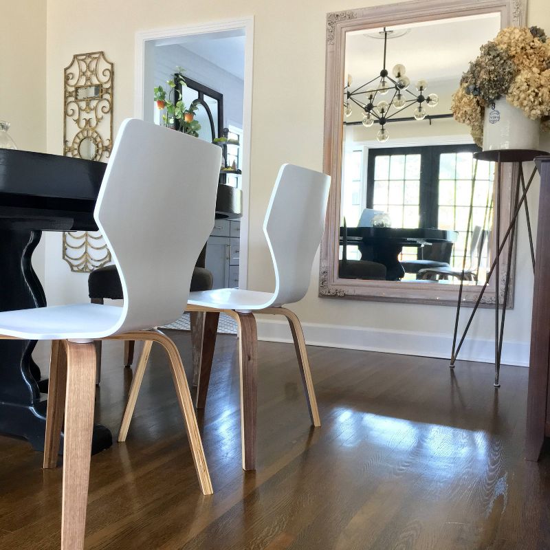 Set of 2 Bari Bentwood Chair White - Angelo:Home