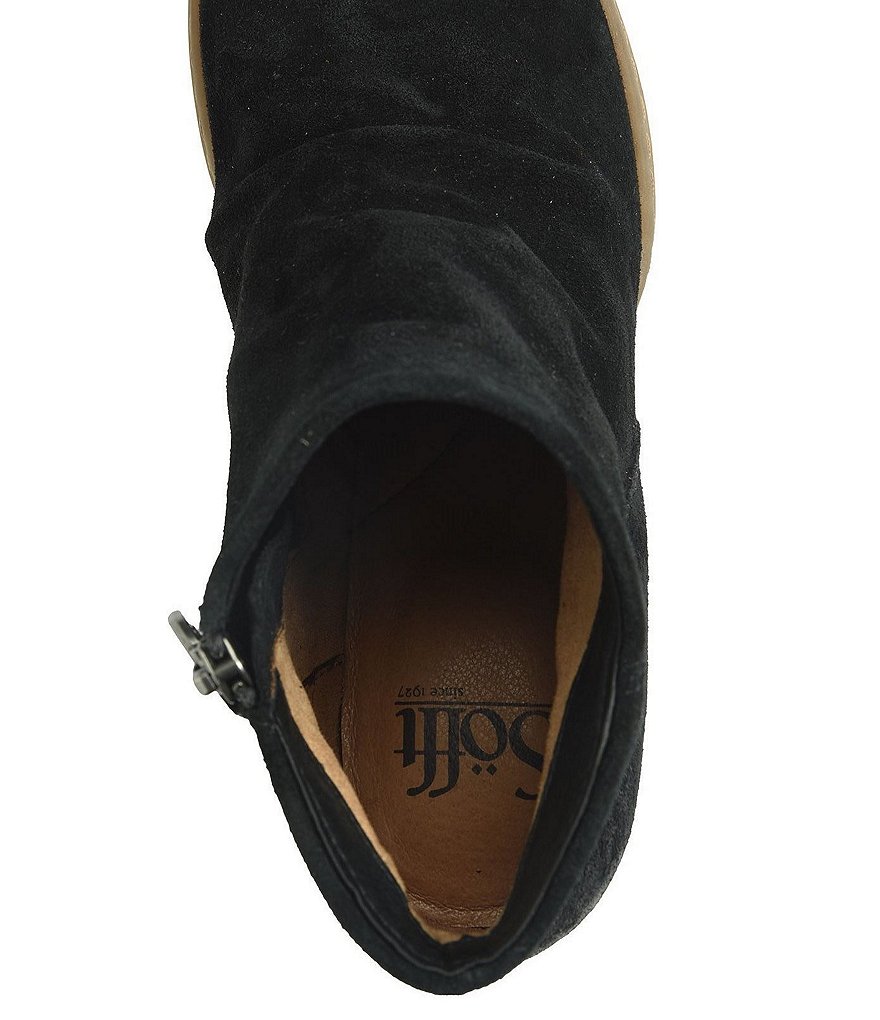 Sofft Siri Waterproof Suede Wedge Ankle Booties