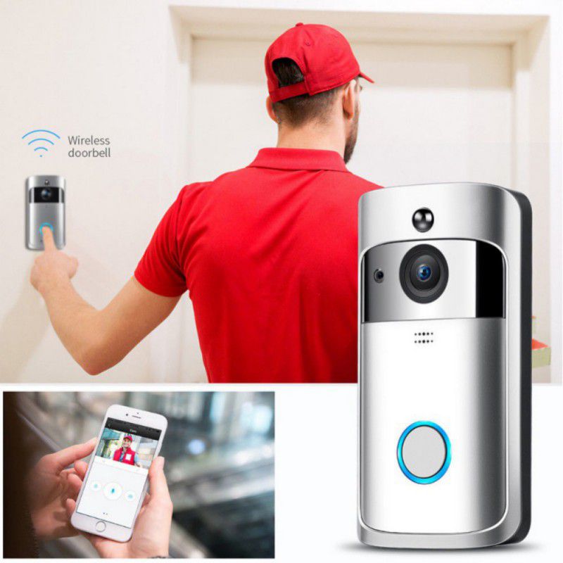 Wireless Video Doorbell, Waterproof WiFi Doorbell Security Camera with Chime 32G SD Card, Cloud Storage, Two-Way Talk, PIR Motion Detection, Night Vision 1280&times;720P
