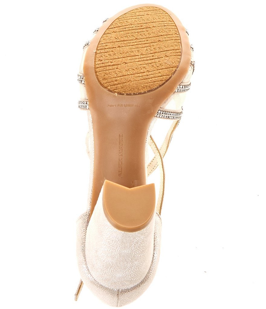 Alex Marie Hashleigh Metallic Mesh Jeweled Dress Sandals