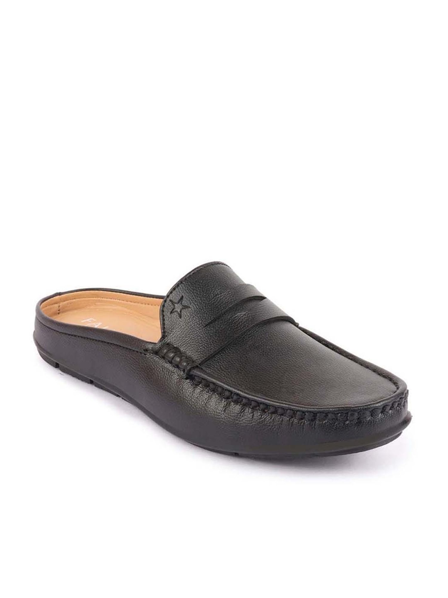 Fausto Men's Black Mule Shoes