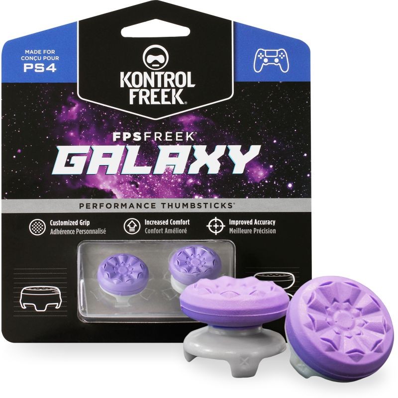 kontrolfreek fps freek galaxy purple performance thumbsticks for playstation 4 controller (ps4)