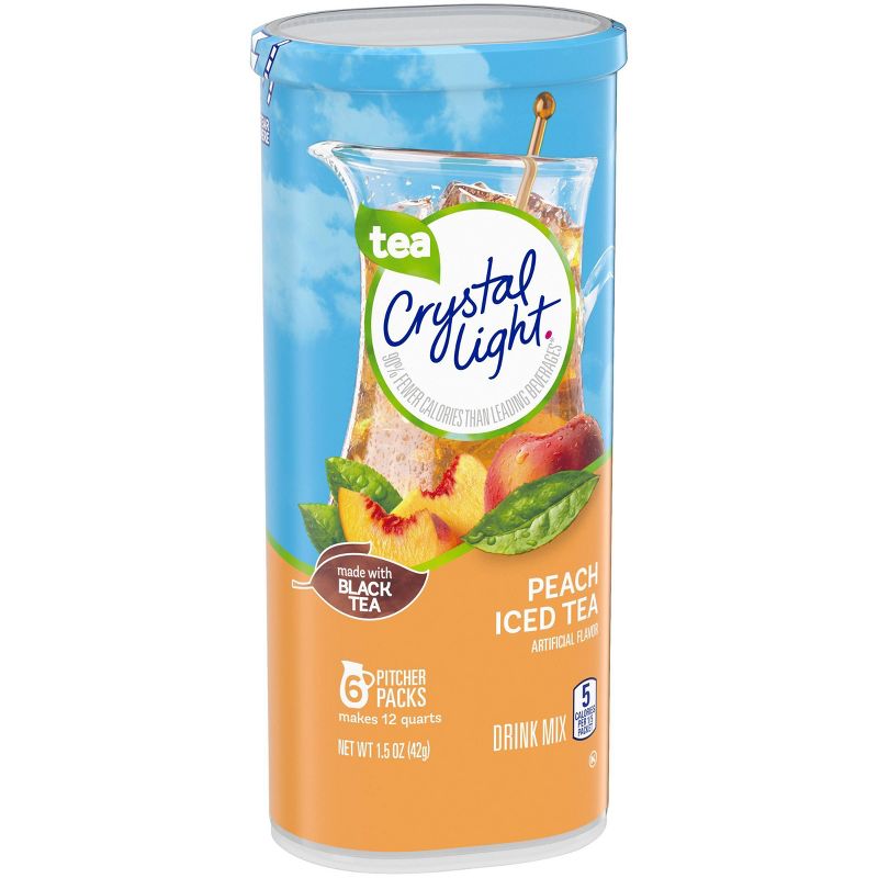 Crystal Light Peach Iced Tea Drink Mix - 6pk/0.25oz Pouches