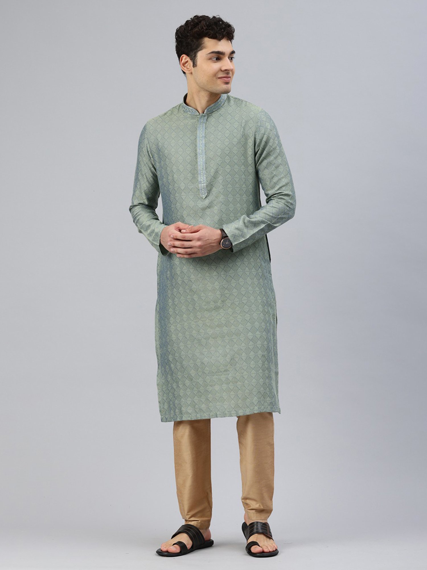 Manthan Fawn Regular Fit Pyjamas