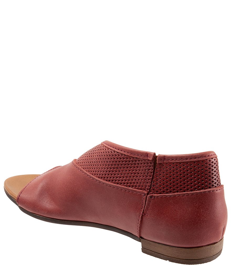 Bueno Tahiti Perforated Leather Asymmetrical Slip-On Sandals