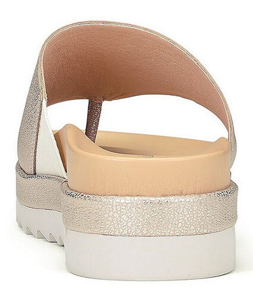 Donald Pliner Lylaa Leather Platform Thong Slide Sandals