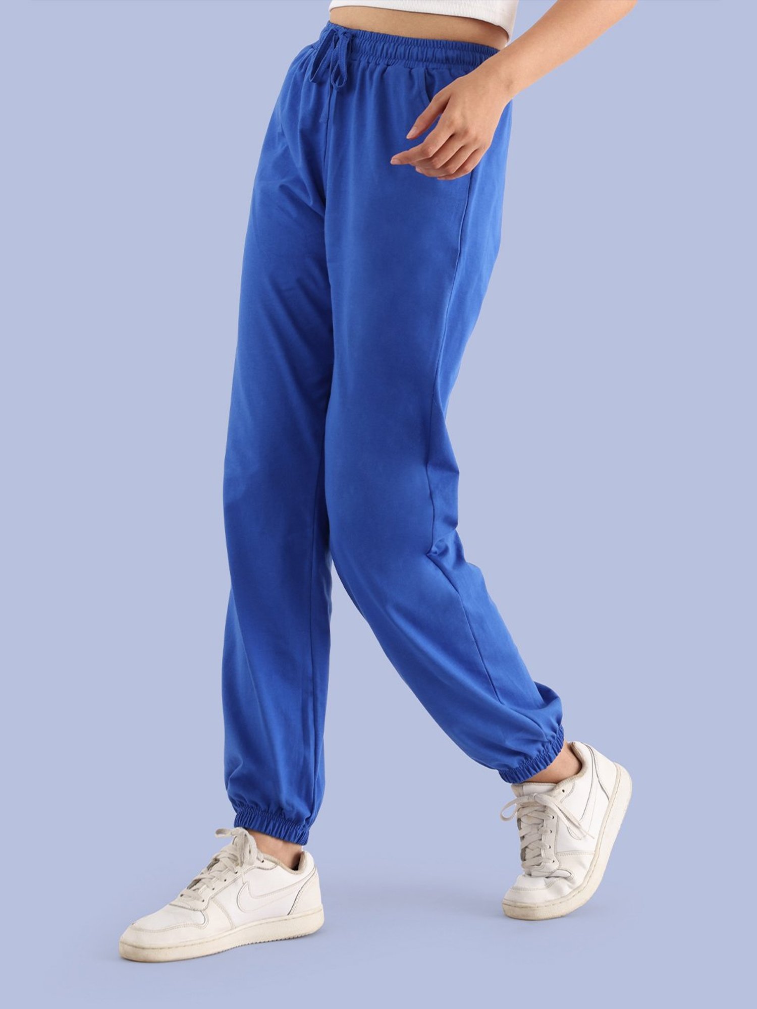 Nite Flite Blue Regular Fit Mid Rise Joggers